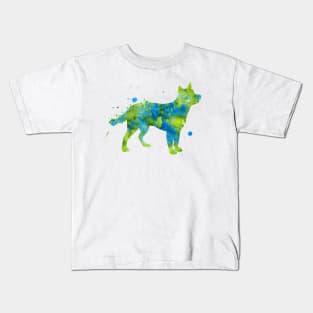 Cattle Dog Watercolor Painting 2 Kids T-Shirt